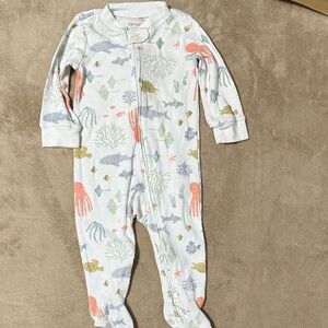 Carter's White and Pastel Sea Life Footie